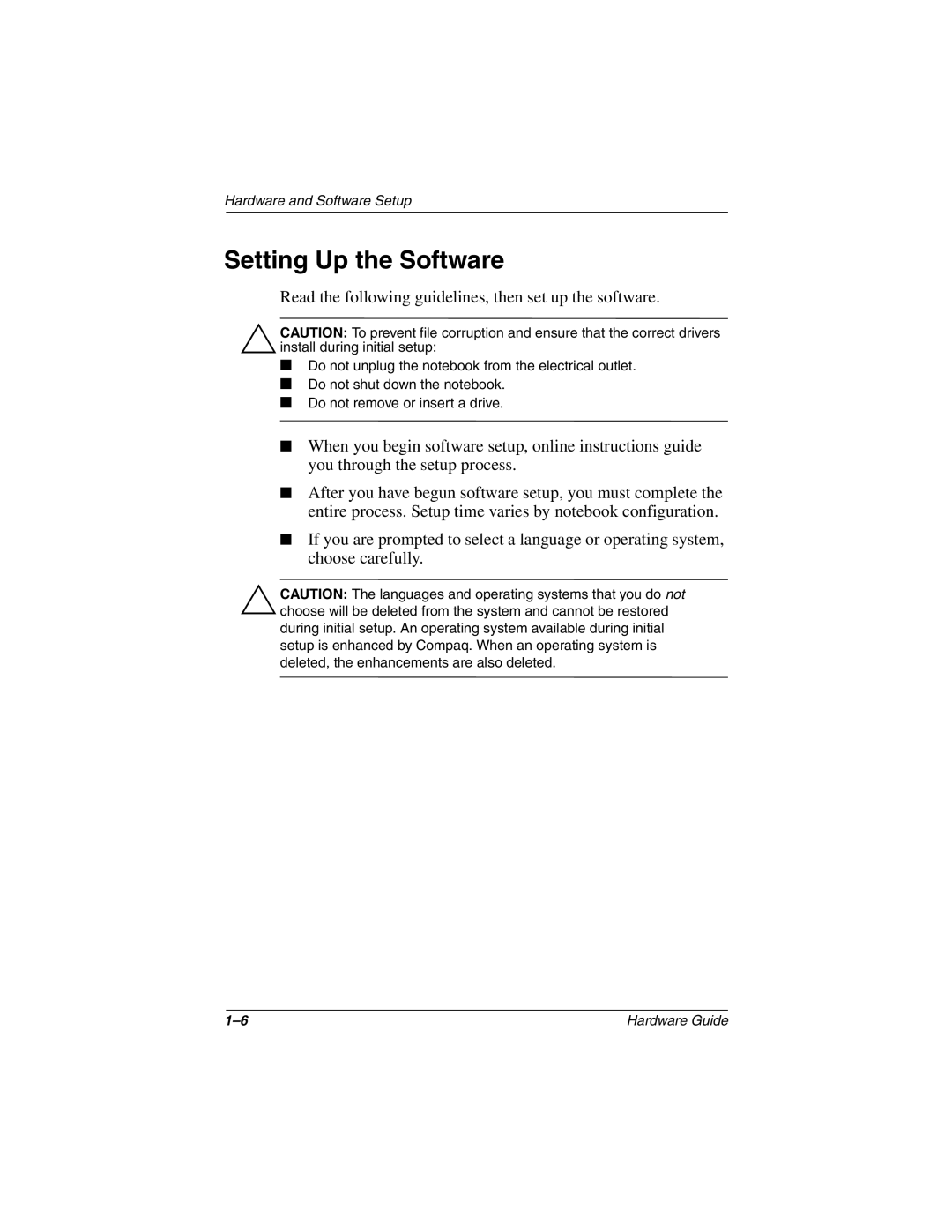 HP n410c manual Setting Up the Software, Read the following guidelines, then set up the software 