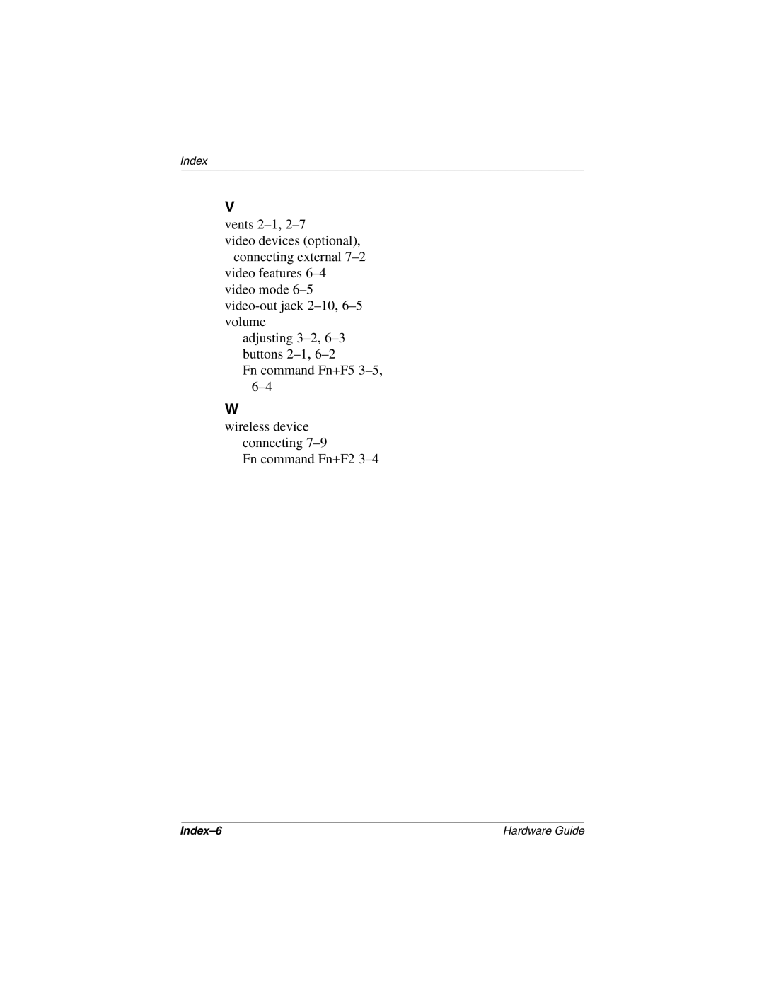 HP n410c manual Index-6 