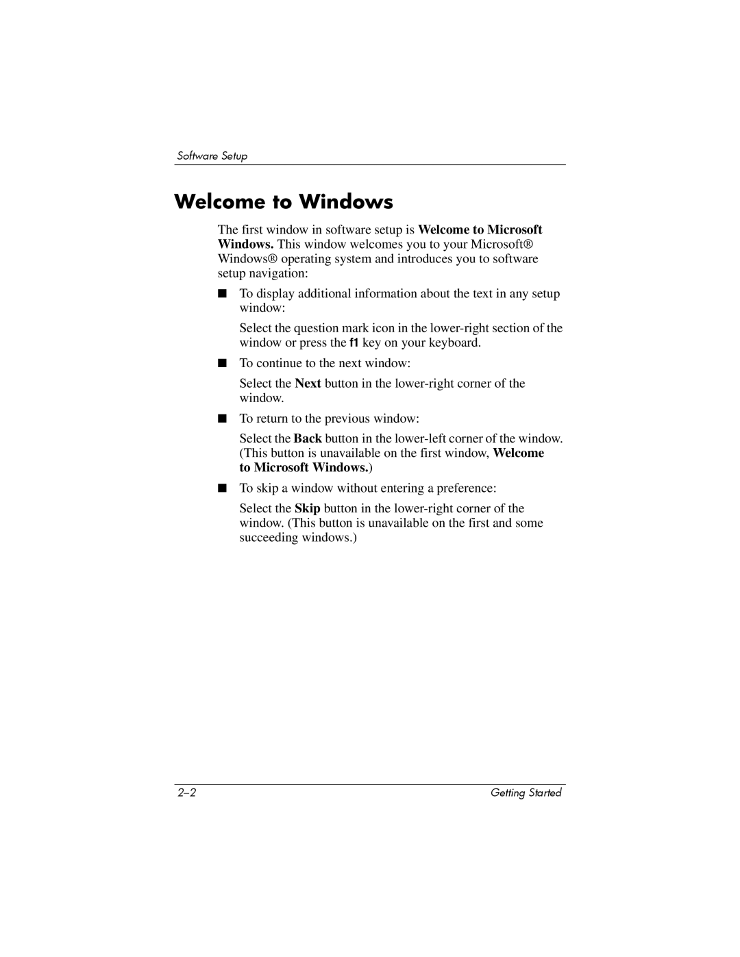 HP NC4200 manual Welcome to Windows 