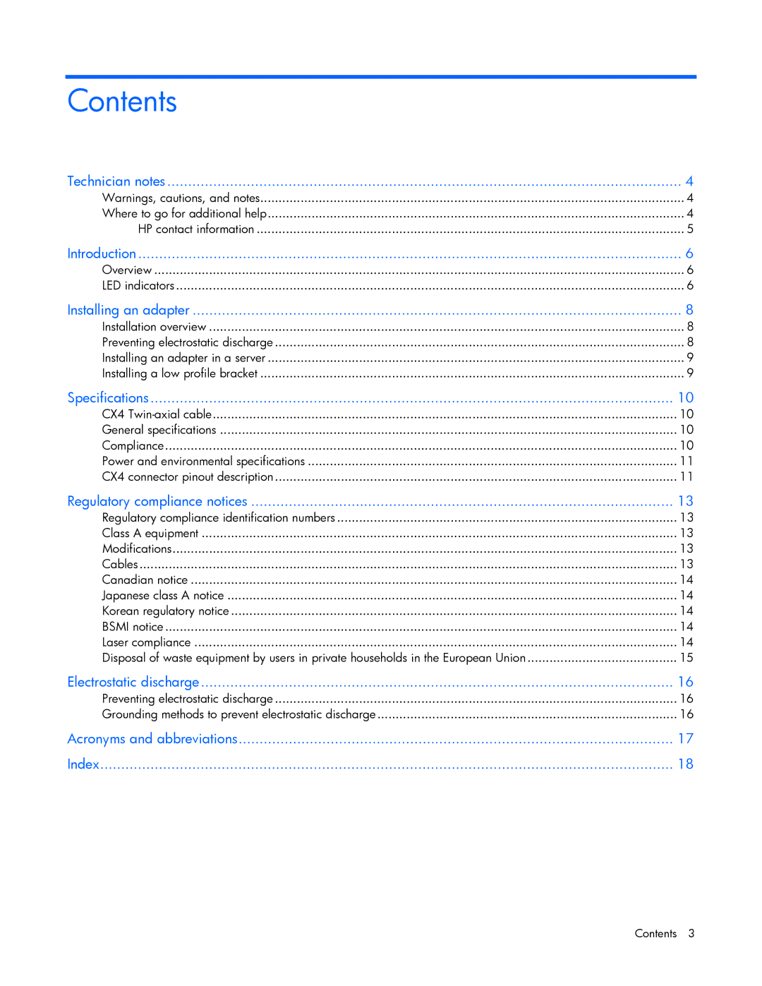 HP NC510C manual Contents 