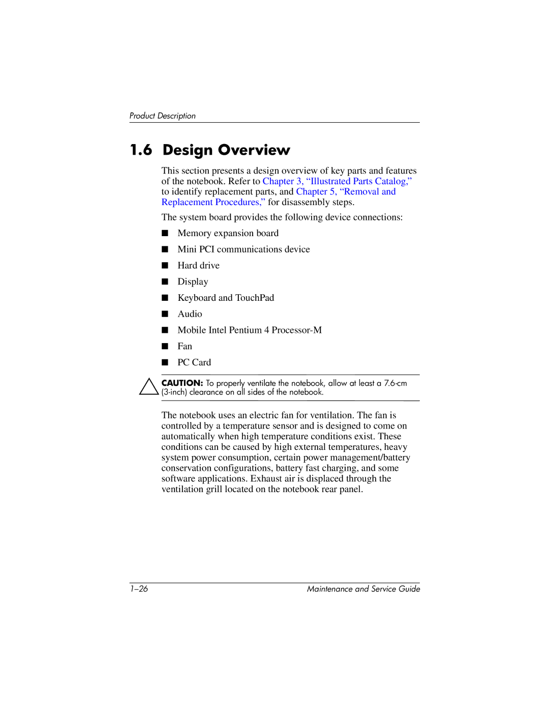 HP 335167-003, nc6000 manual Design Overview 