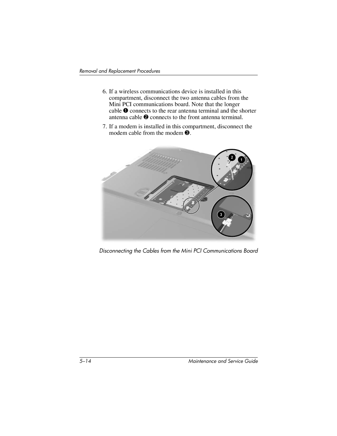 HP 335167-003, nc6000 manual Removal and Replacement Procedures 