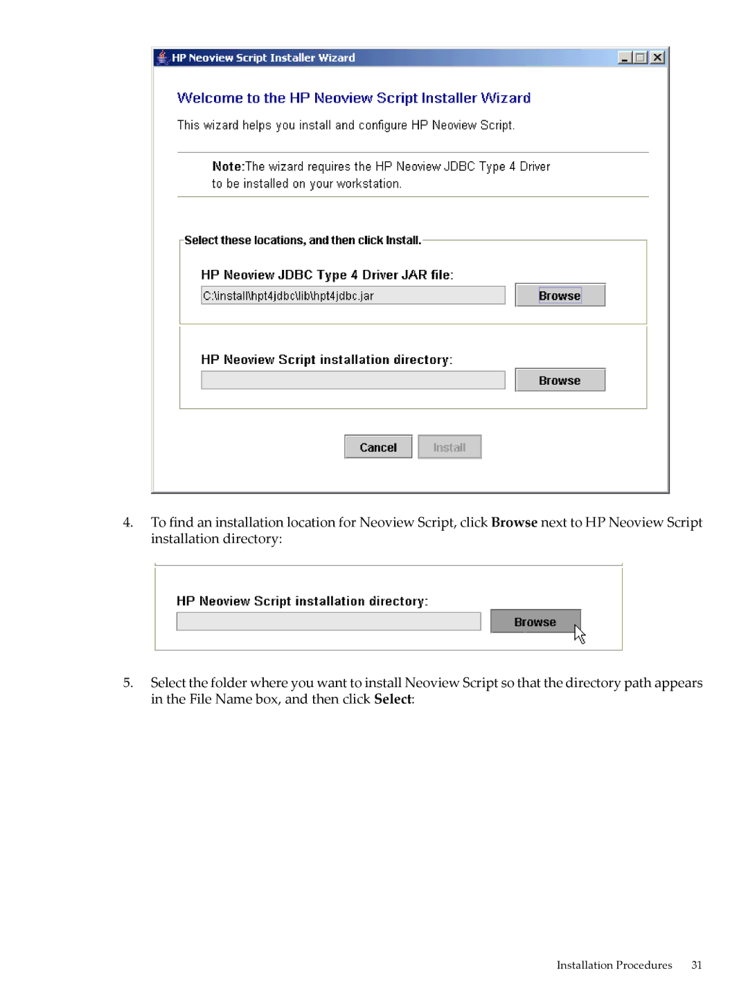 HP NEOVIEW 544530-001 manual Installation Procedures 