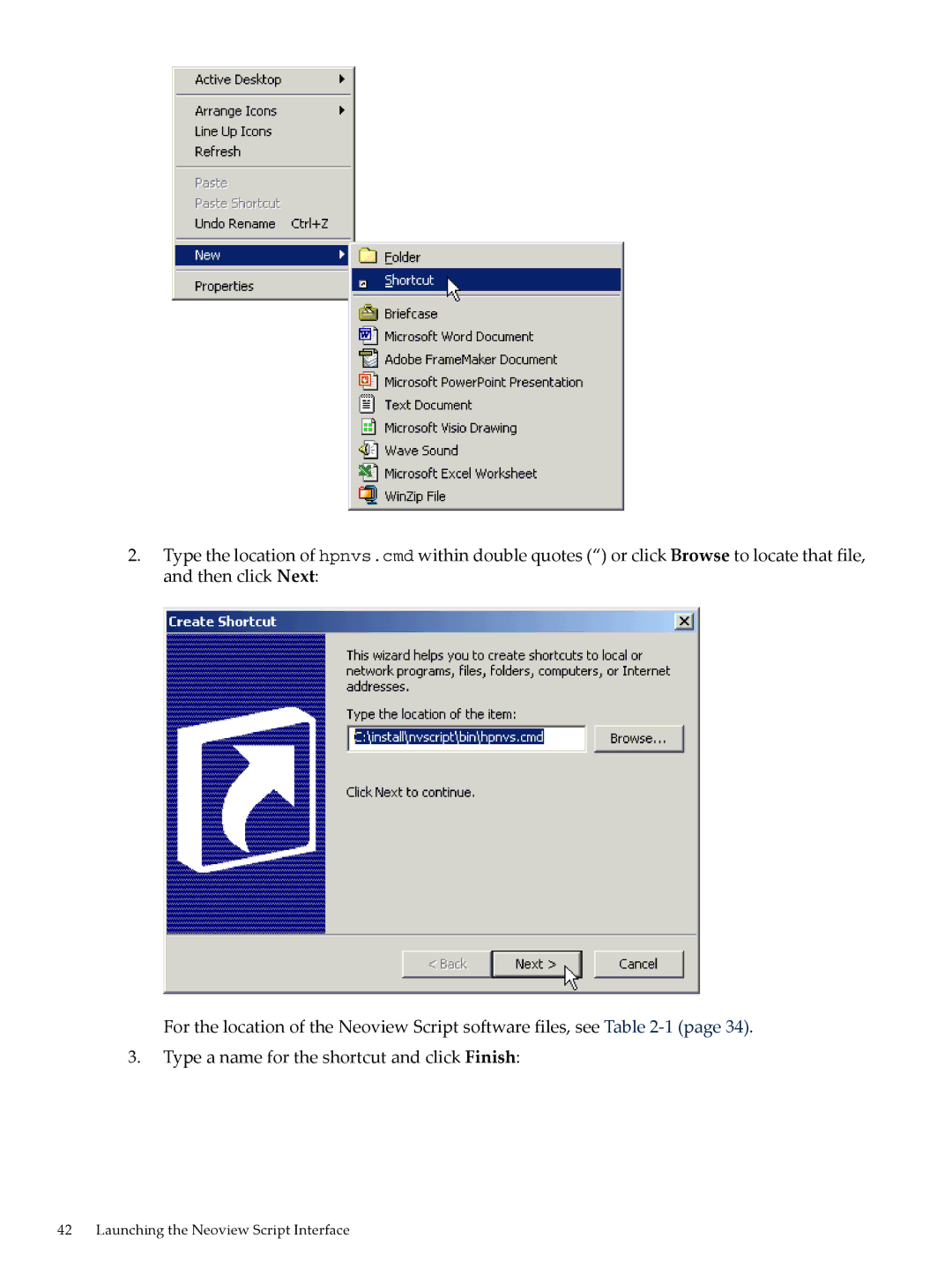 HP NEOVIEW 544530-001 manual Launching the Neoview Script Interface 