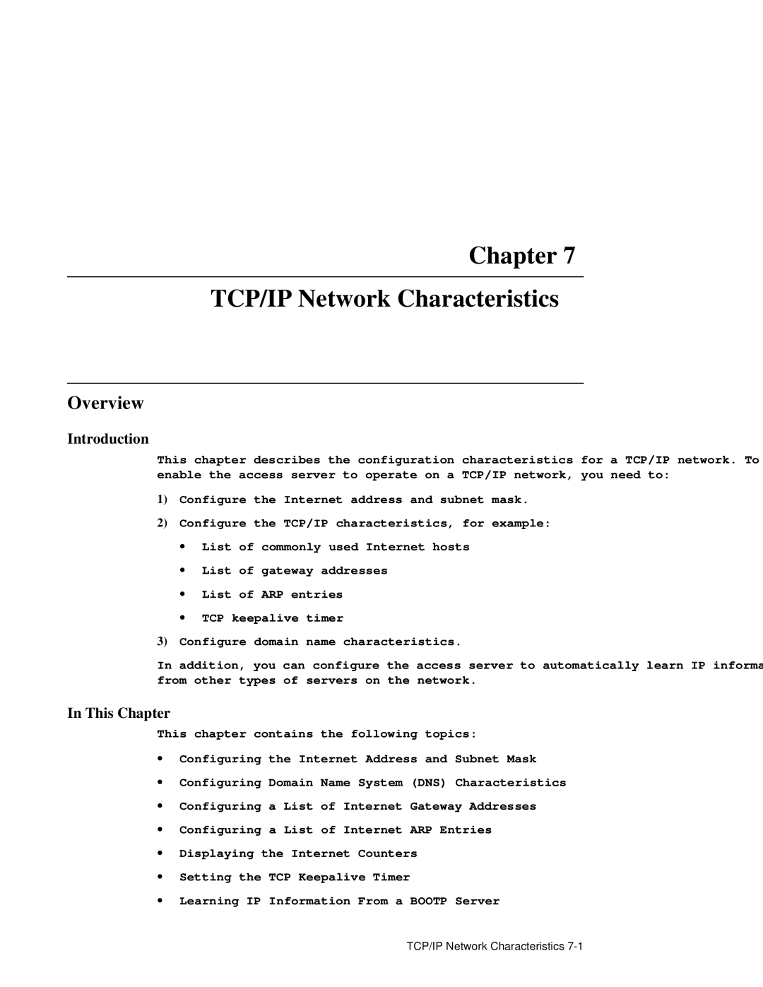 HP NetRider manual Chapter TCP/IP Network Characteristics, Overview 