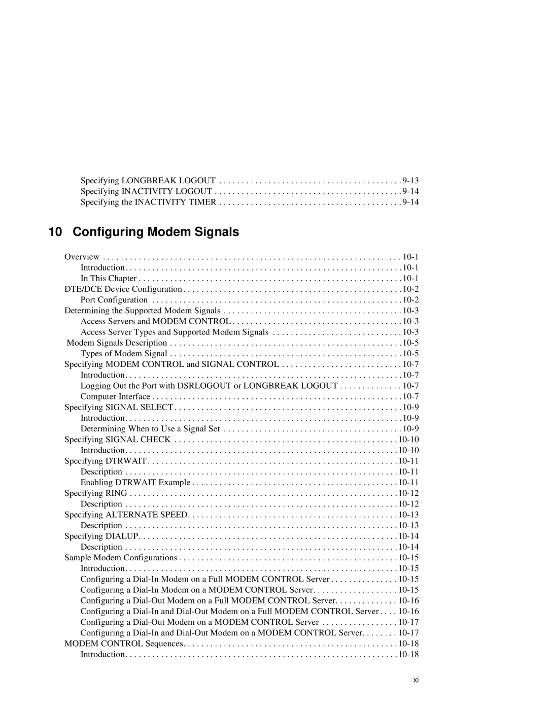 HP NetRider manual Configuring Modem Signals 