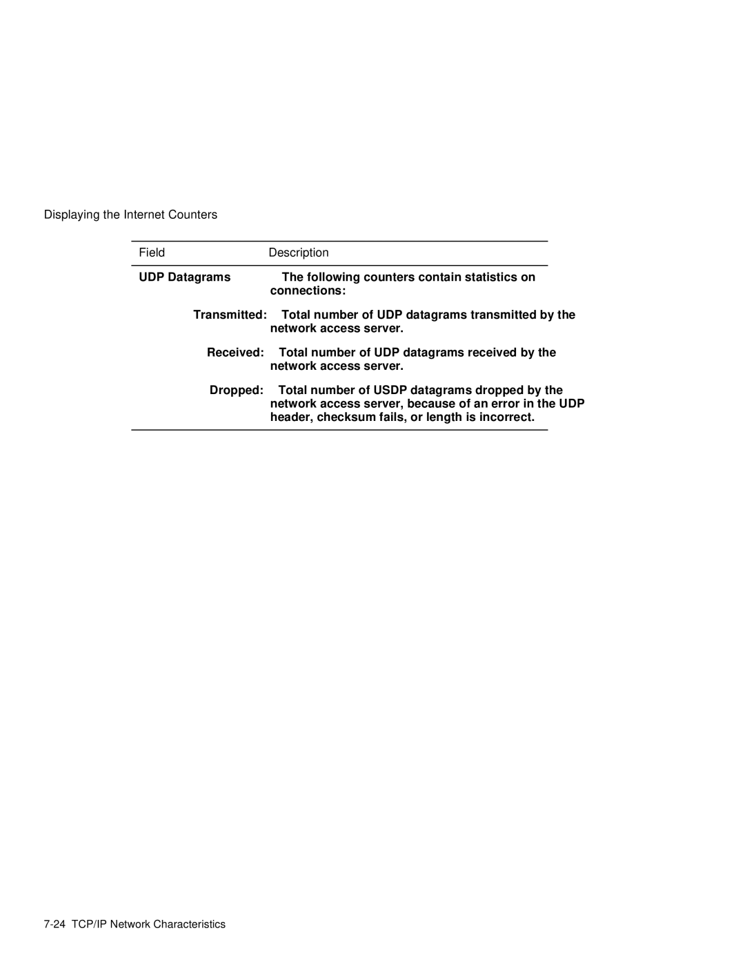 HP NetRider manual 24 TCP/IP Network Characteristics 