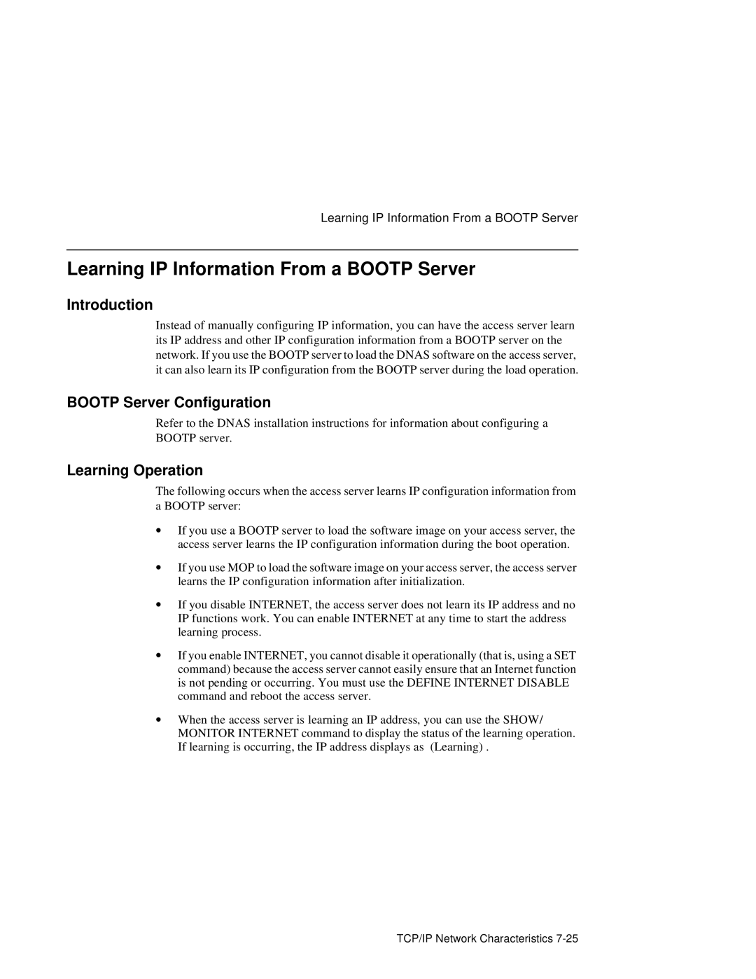 HP NetRider manual Learning IP Information From a Bootp Server, Bootp Server Configuration, Learning Operation 