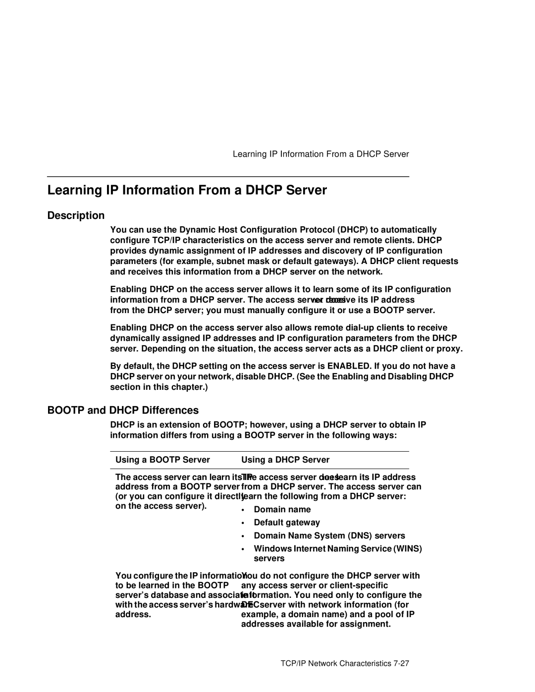 HP NetRider manual Learning IP Information From a Dhcp Server, Bootp and Dhcp Differences 