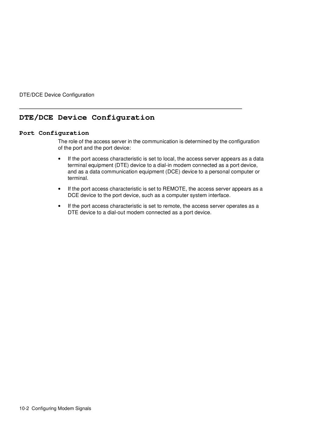 HP NetRider manual DTE/DCE Device Configuration, Port Configuration 