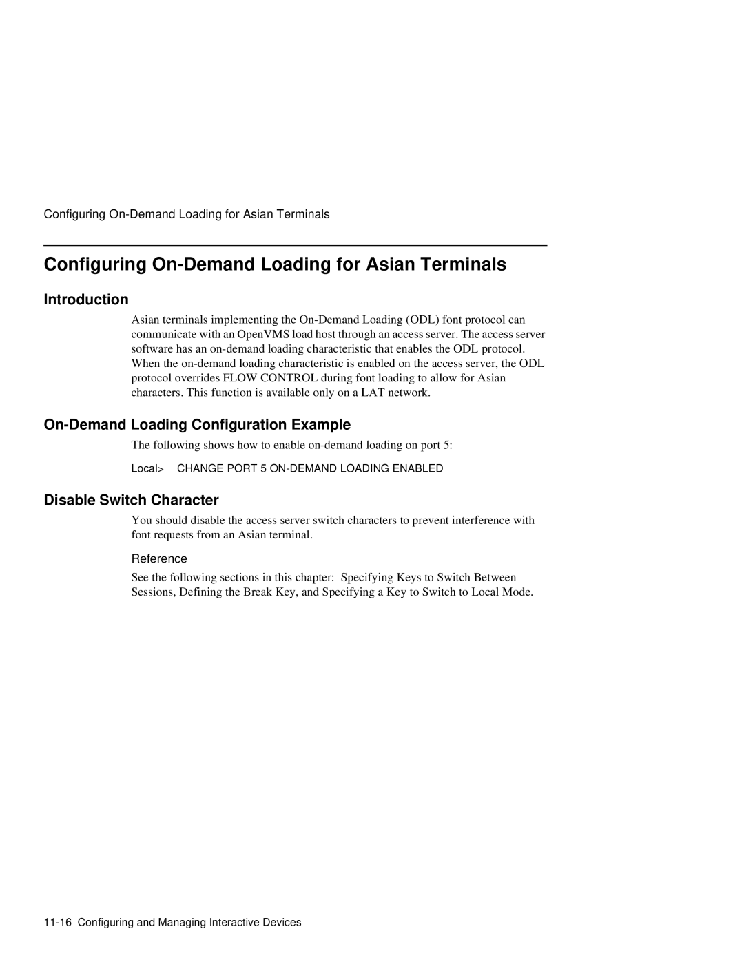 HP NetRider manual Configuring On-Demand Loading for Asian Terminals, On-Demand Loading Configuration Example 