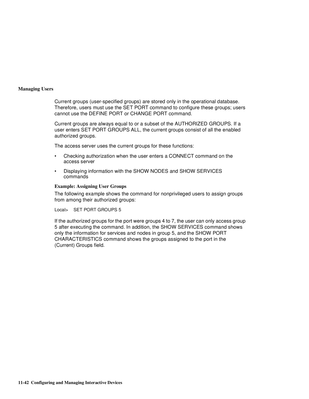 HP NetRider manual Example Assigning User Groups, Local SET Port Groups 