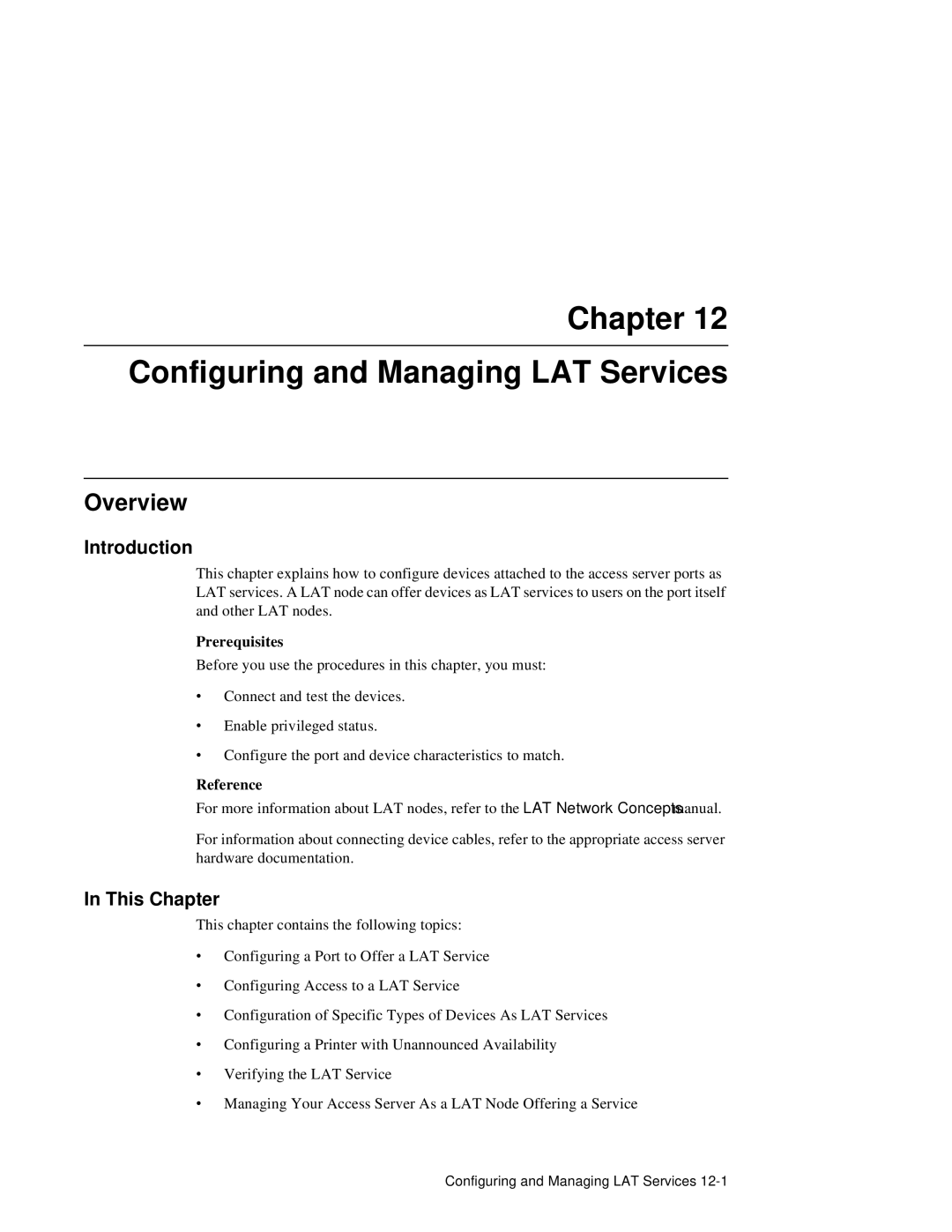 HP NetRider manual Chapter Configuring and Managing LAT Services, Prerequisites 