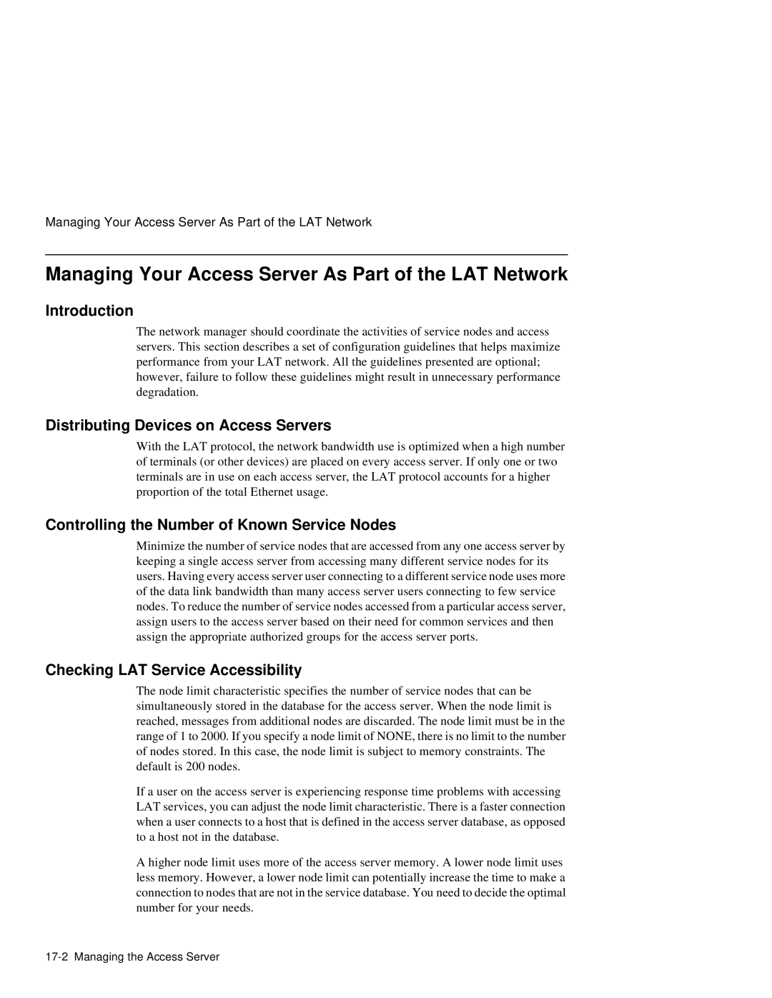 HP NetRider manual Managing Your Access Server As Part of the LAT Network, Distributing Devices on Access Servers 