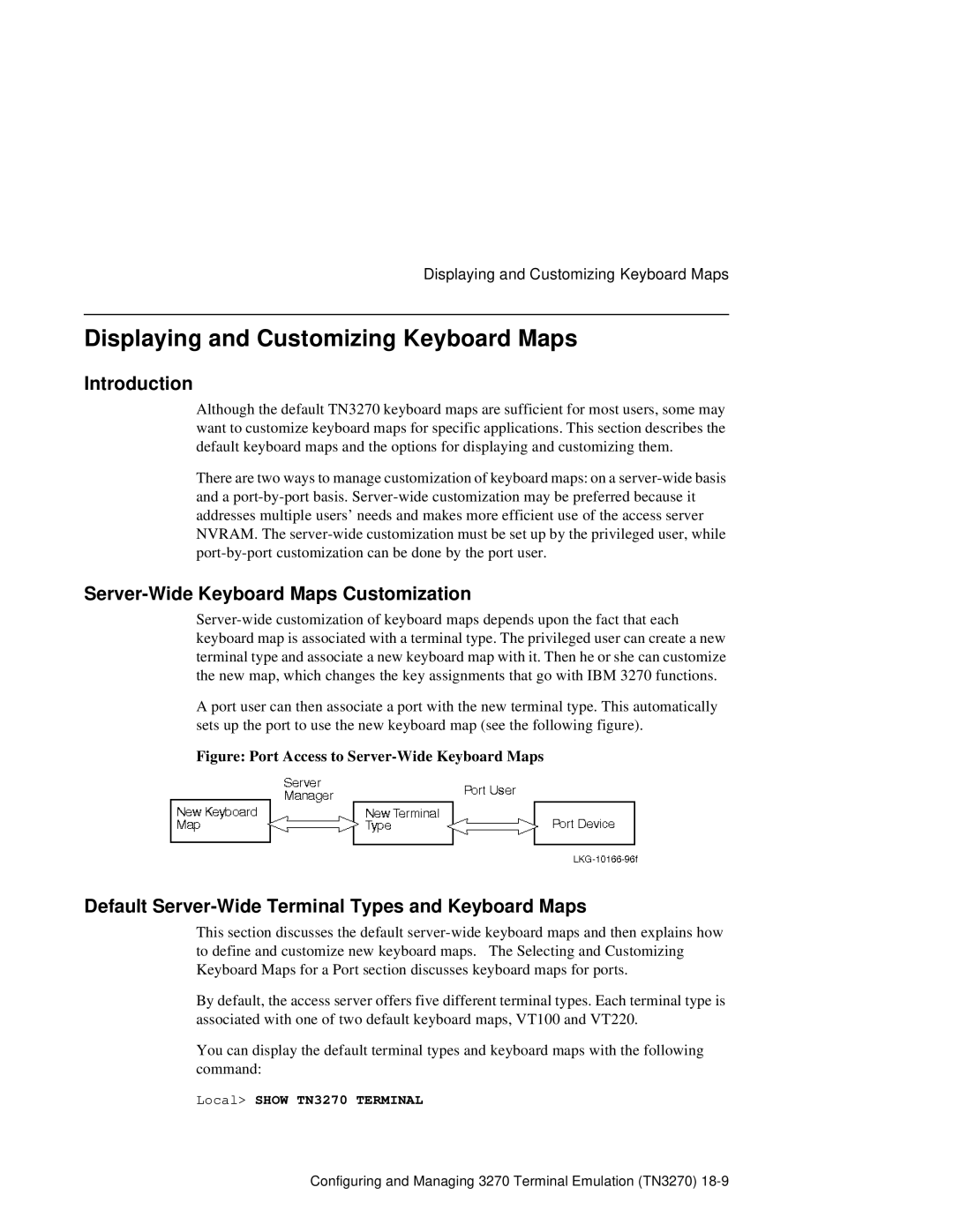 HP NetRider Displaying and Customizing Keyboard Maps, Server-Wide Keyboard Maps Customization, Local Show TN3270 Terminal 