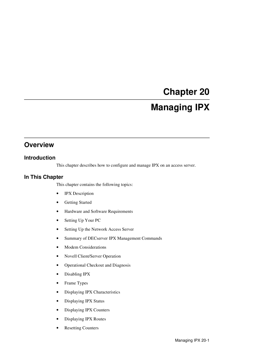 HP NetRider manual Chapter Managing IPX, Overview 