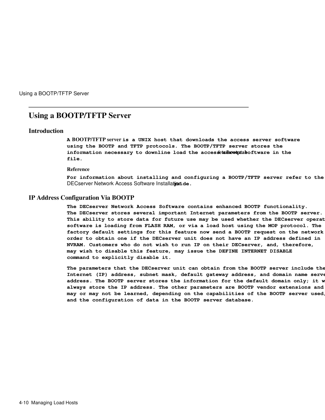 HP NetRider manual Using a BOOTP/TFTP Server, IP Address Configuration Via Bootp 