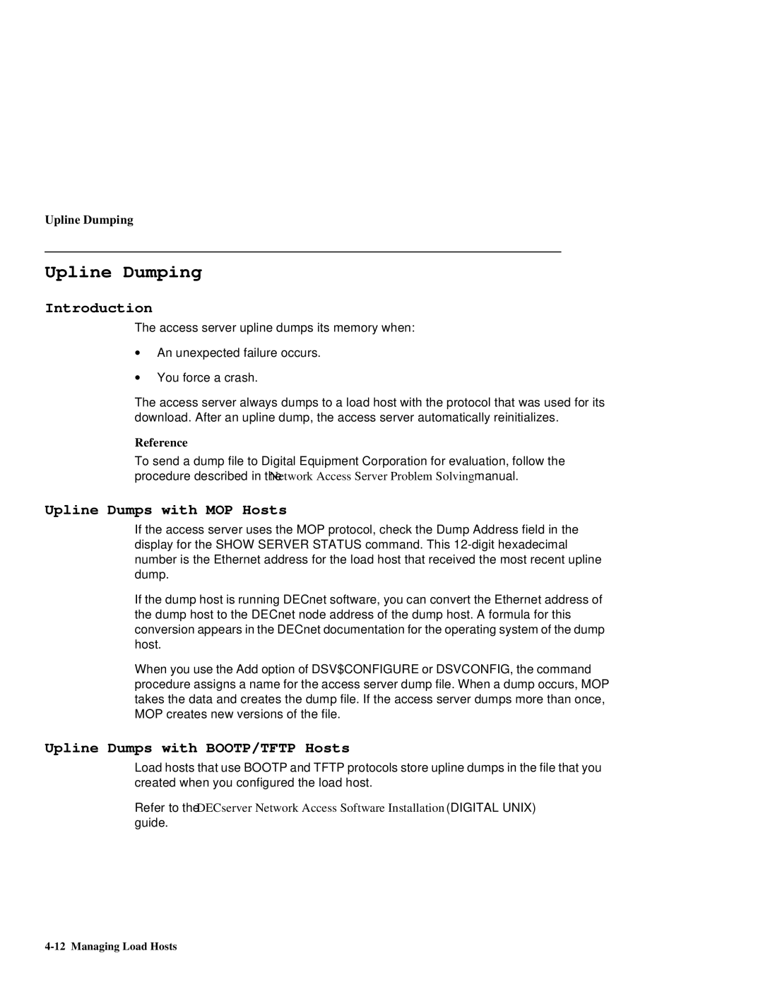 HP NetRider manual Upline Dumping, Upline Dumps with MOP Hosts, Upline Dumps with BOOTP/TFTP Hosts 