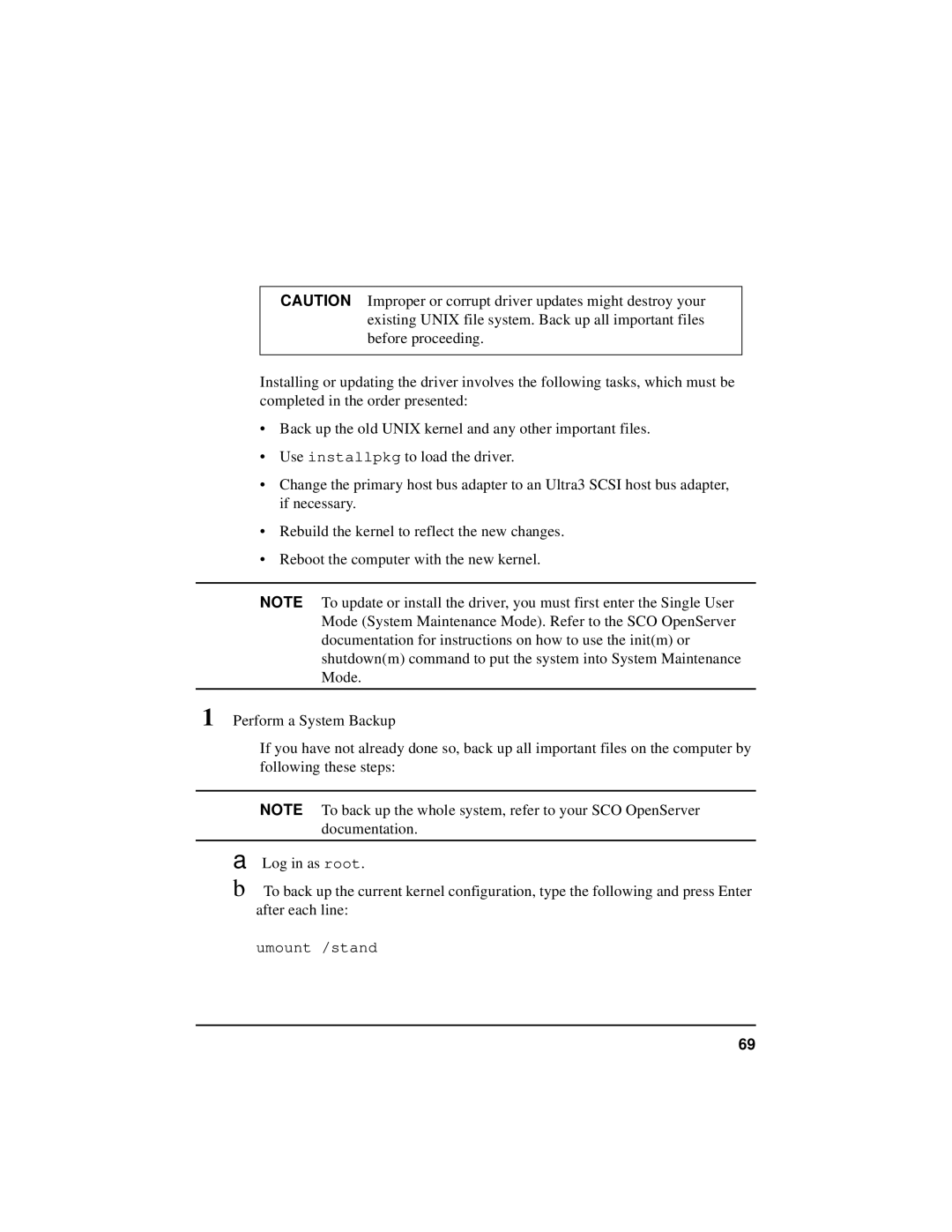 HP NetServer 5971-0821 manual Umount /stand 