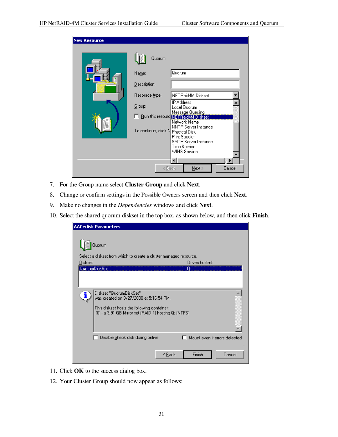 HP NetServer NetRAID-4M manual 