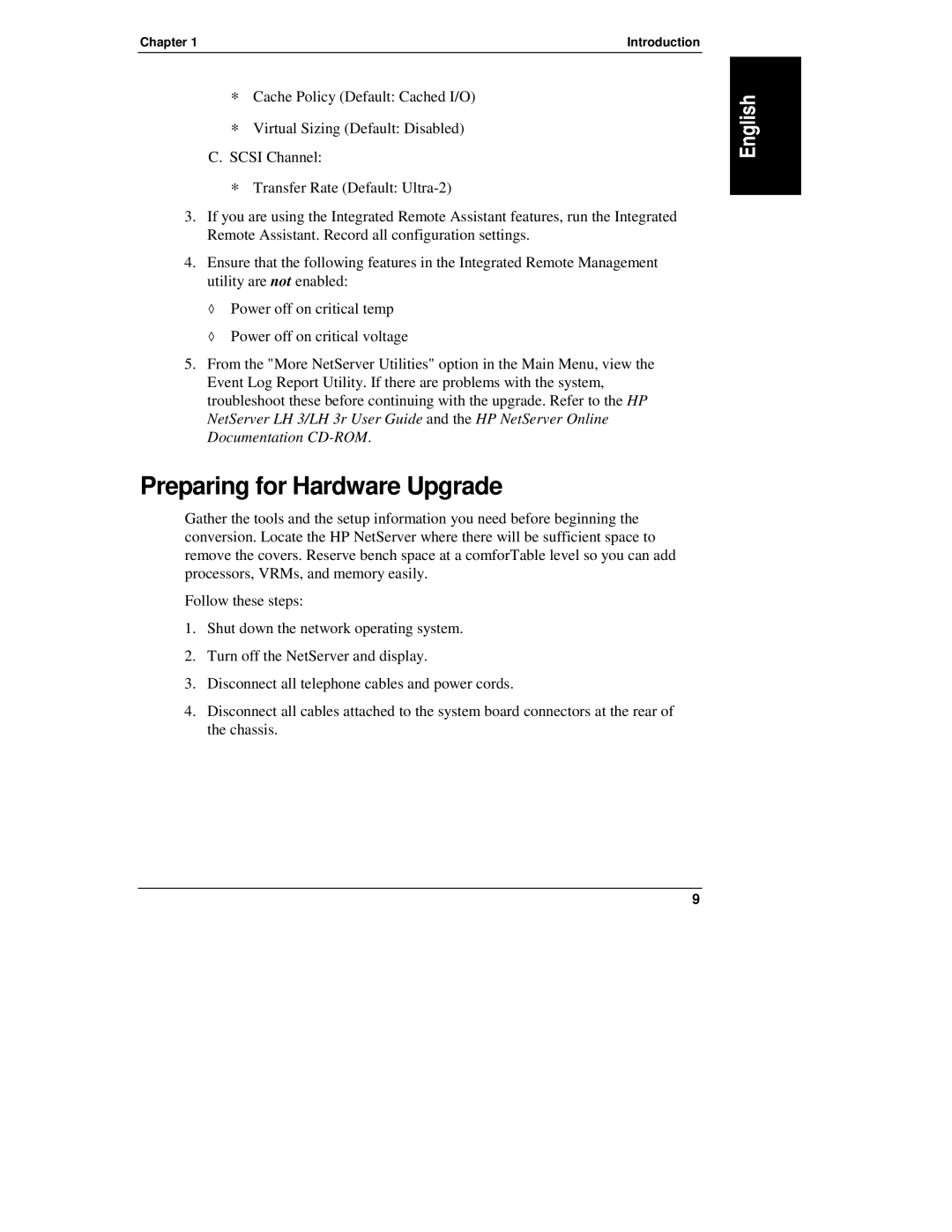 HP LH 4, NetServewr, LH4r, LH 3 manual Preparing for Hardware Upgrade 