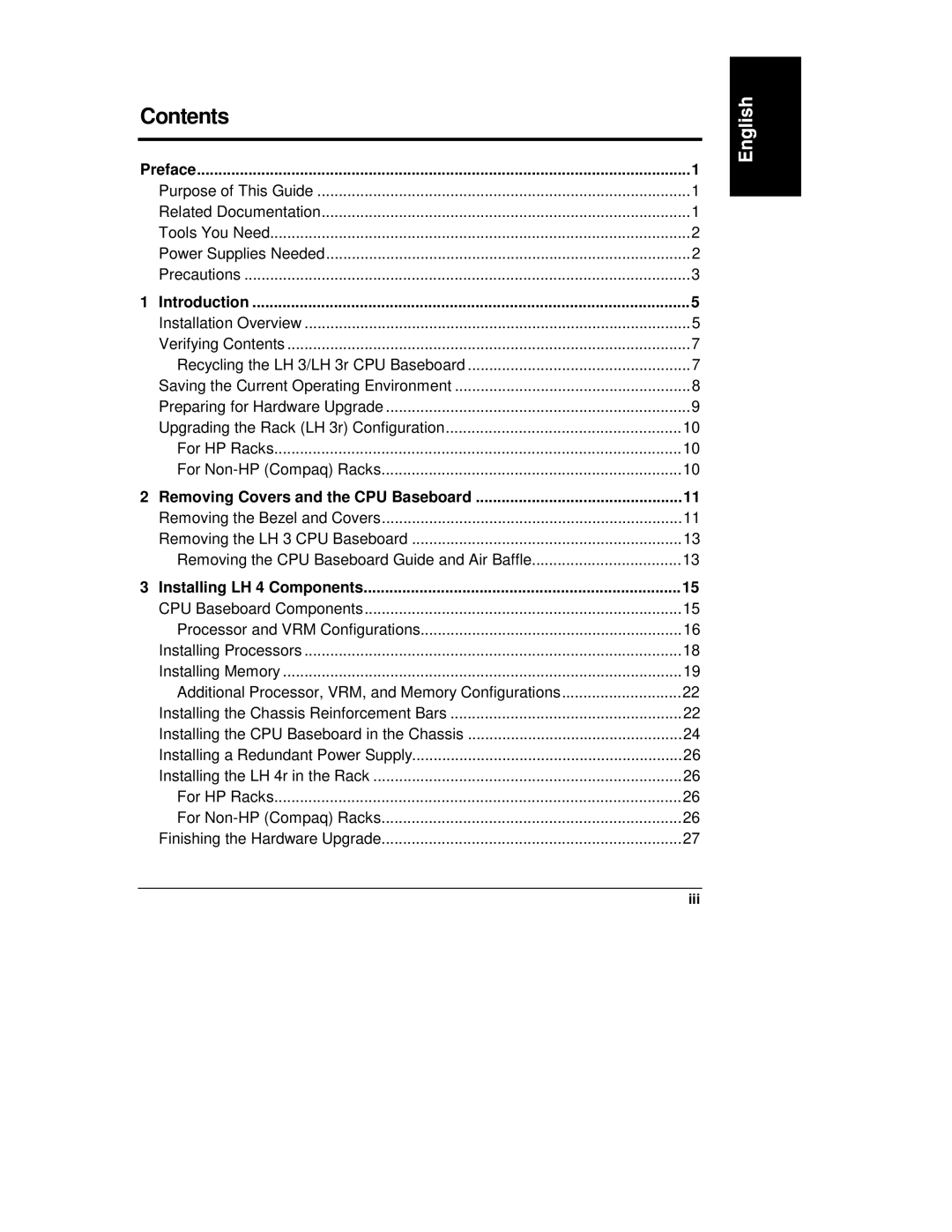 HP LH 3, NetServewr, LH 4, LH4r manual Contents 