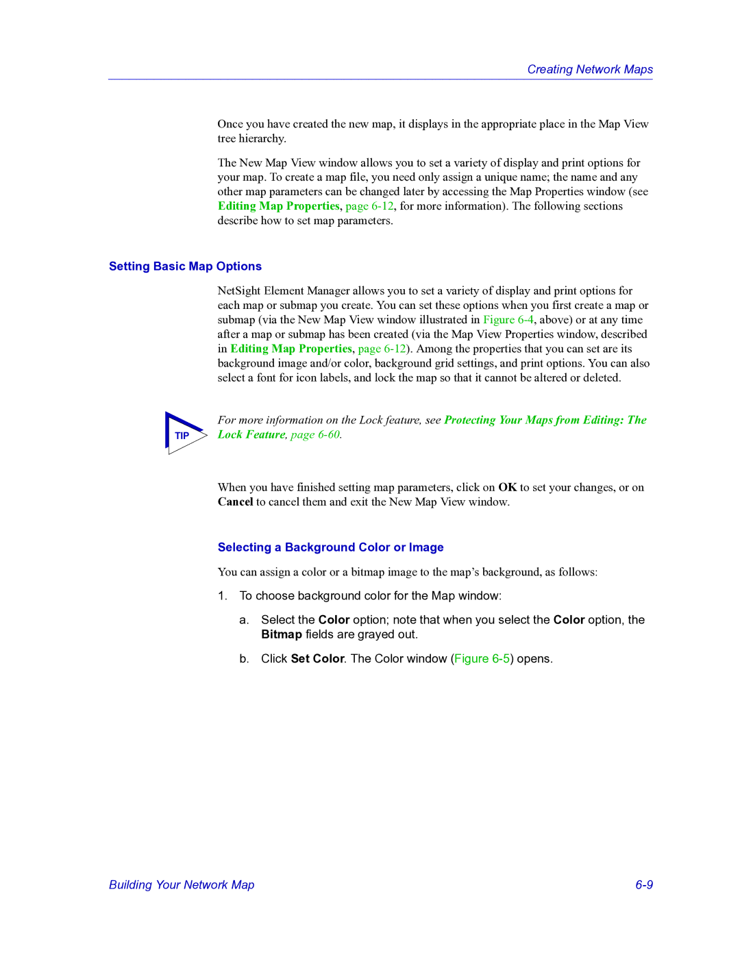 HP Netsight manual Setting Basic Map Options, Selecting a Background Color or Image 