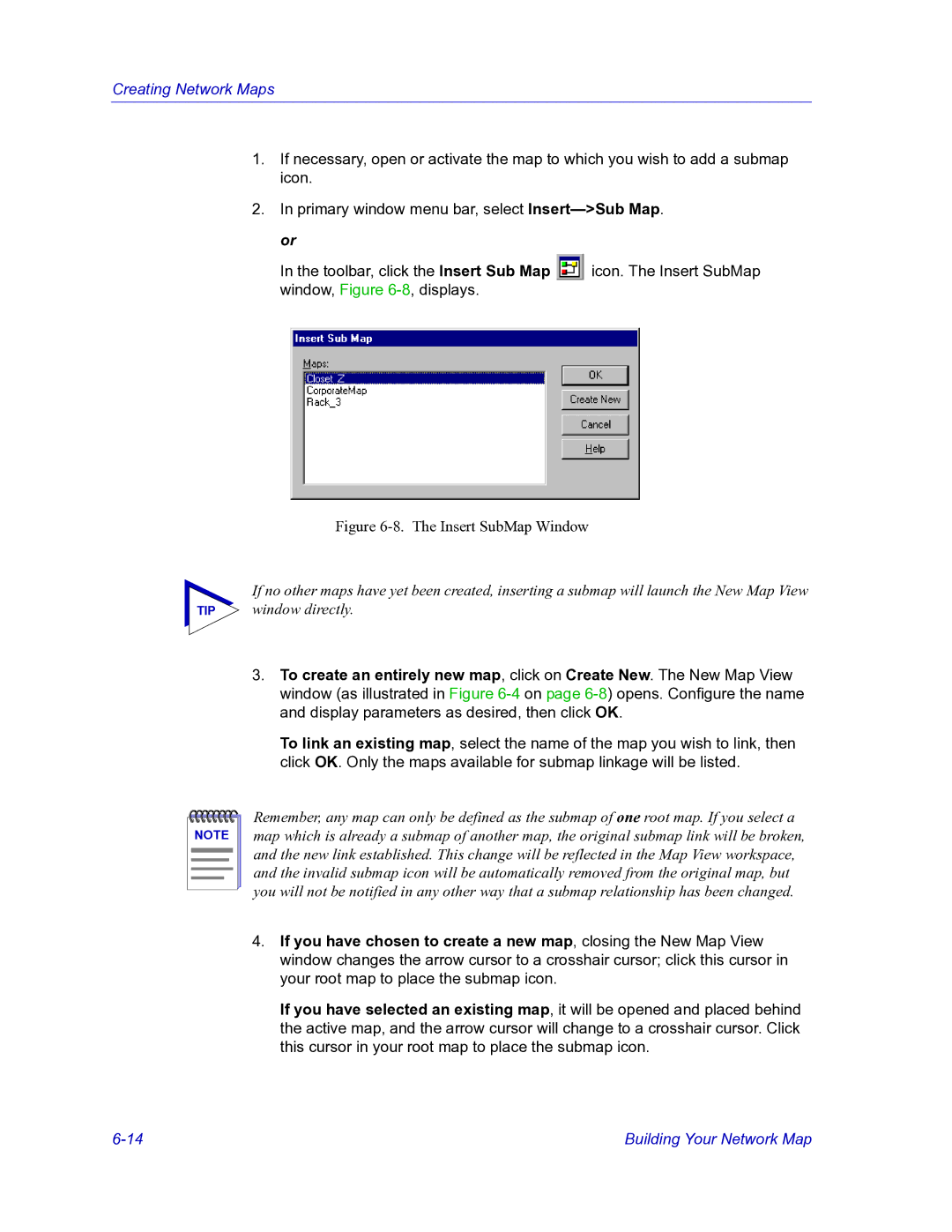 HP Netsight manual Insert SubMap Window 