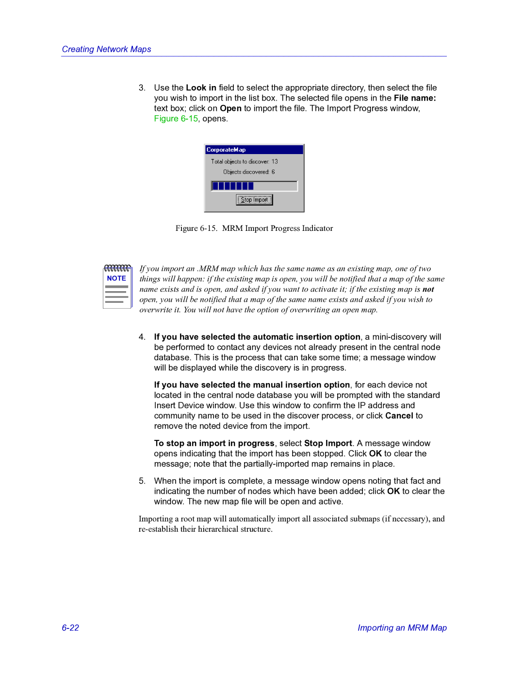 HP Netsight manual MRM Import Progress Indicator 