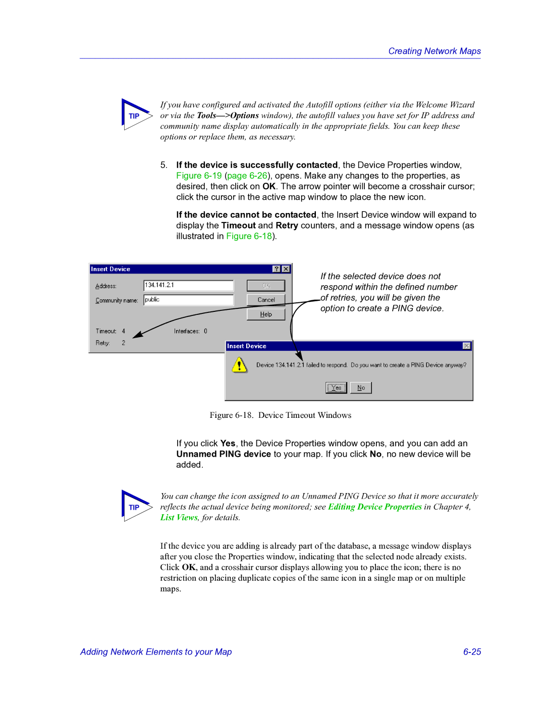 HP Netsight manual Device Timeout Windows 