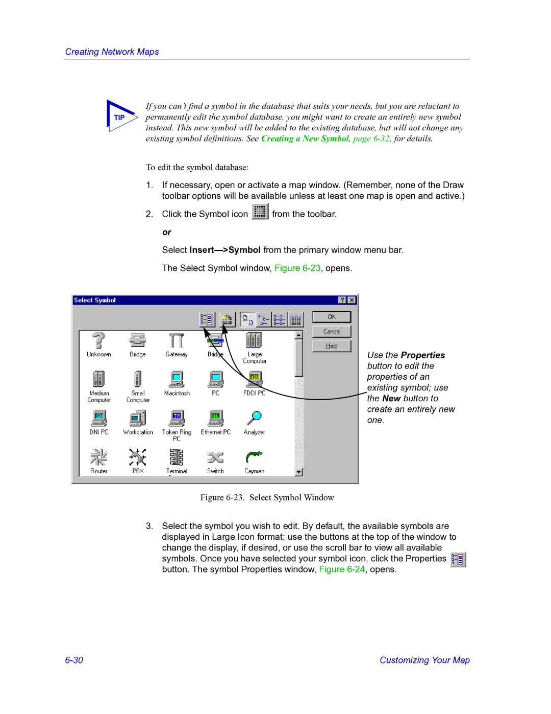 HP Netsight manual Select Symbol Window 