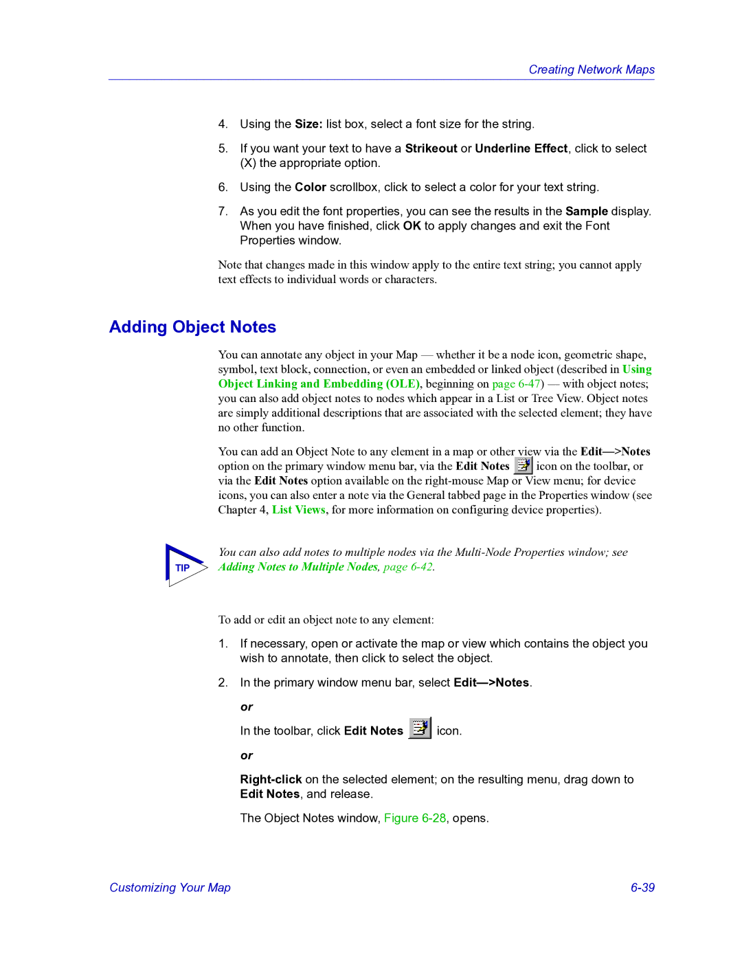 HP Netsight manual Adding Object Notes, TIP Adding Notes to Multiple Nodes 