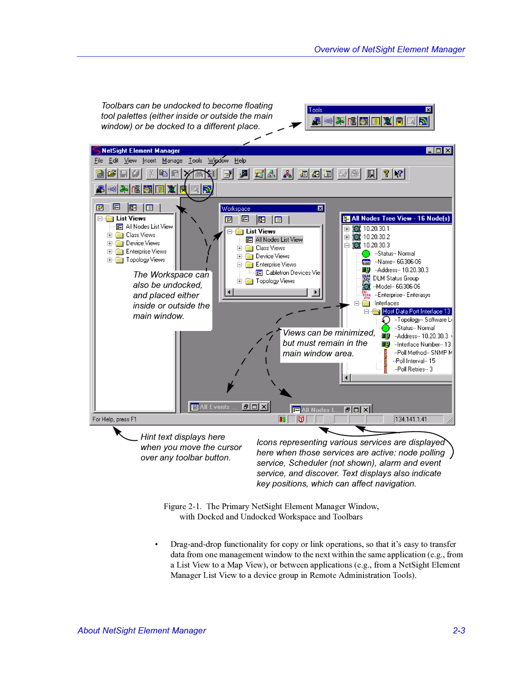 HP Netsight manual Overview of NetSight Element Manager 