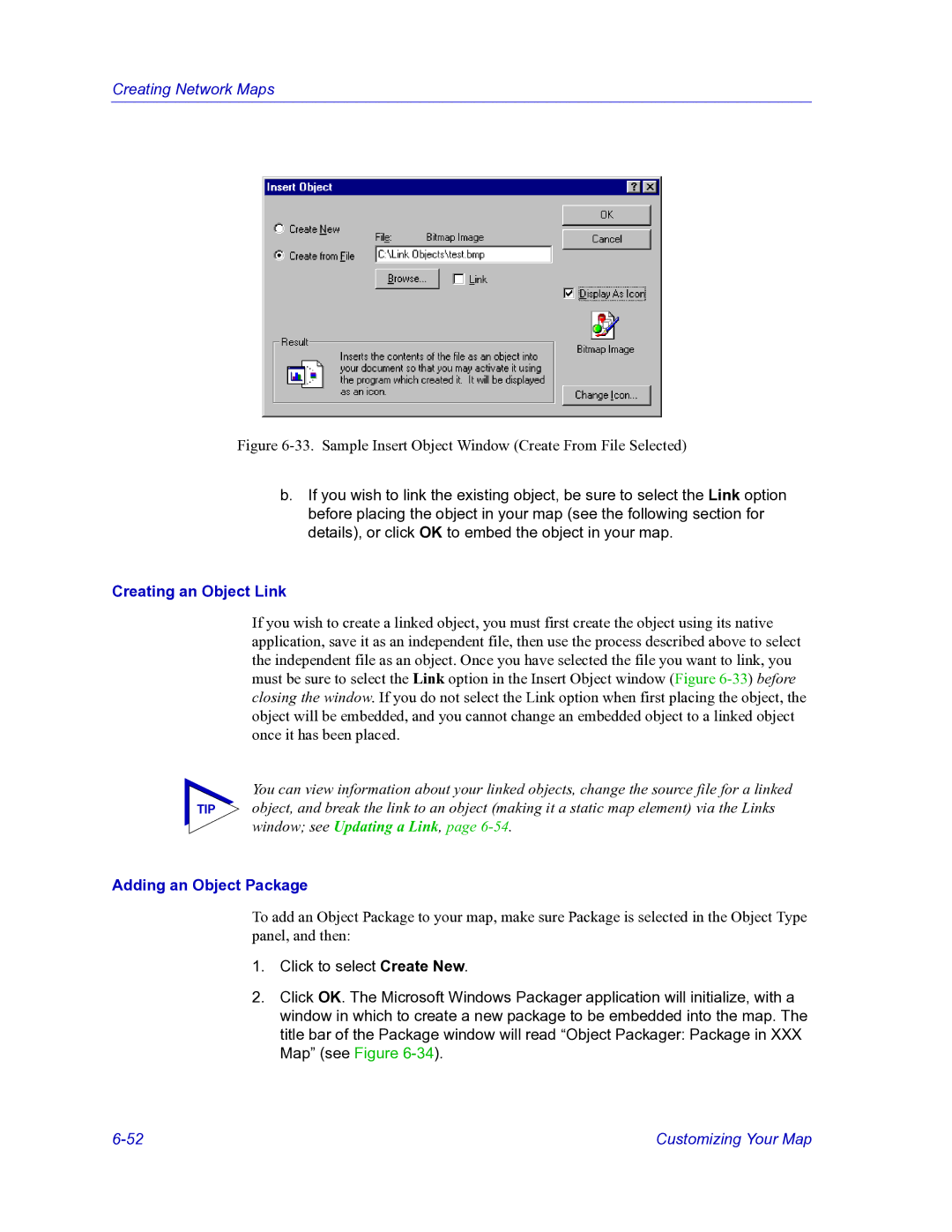 HP Netsight manual Creating an Object Link, Adding an Object Package 