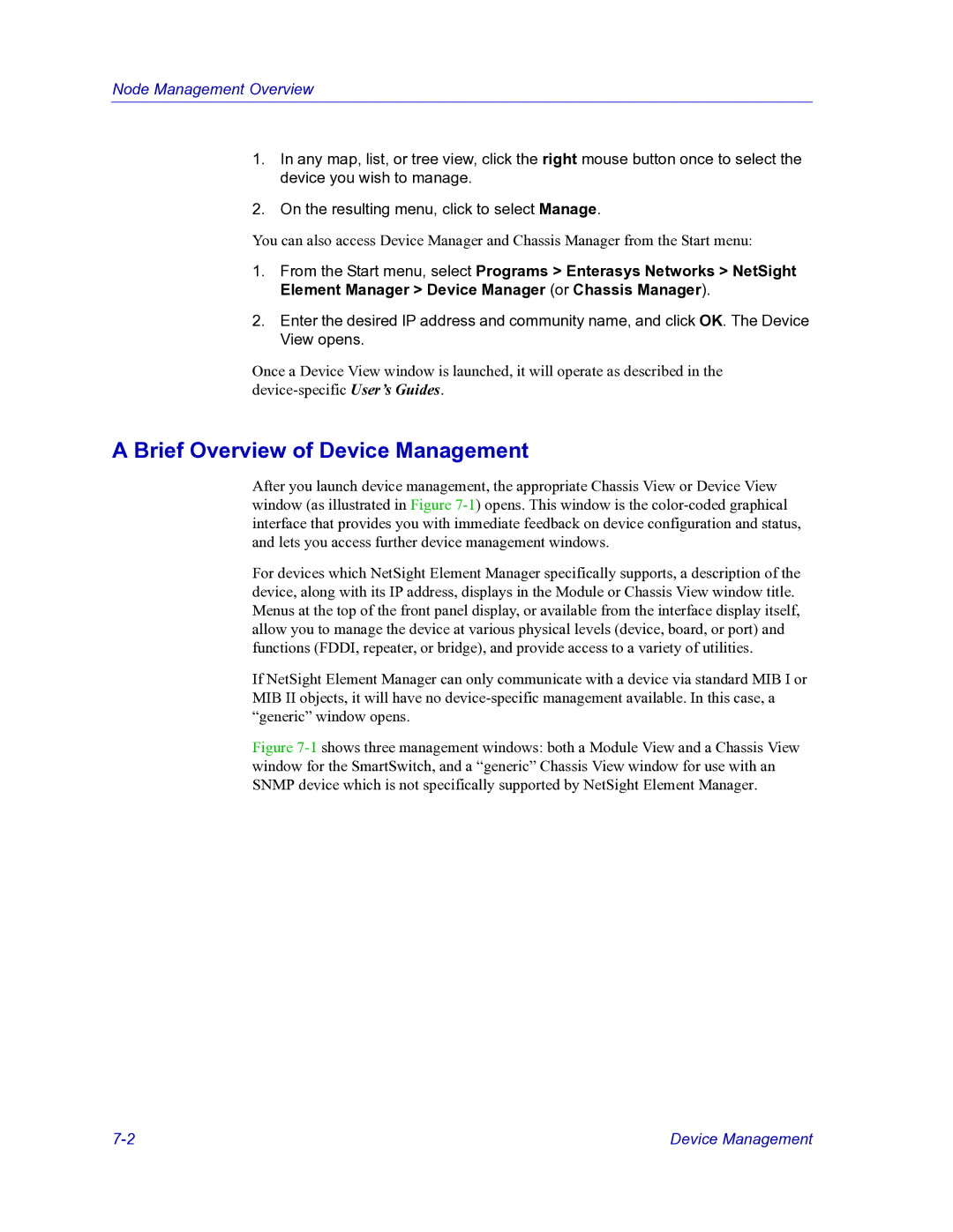 HP Netsight manual Brief Overview of Device Management, Node Management Overview 