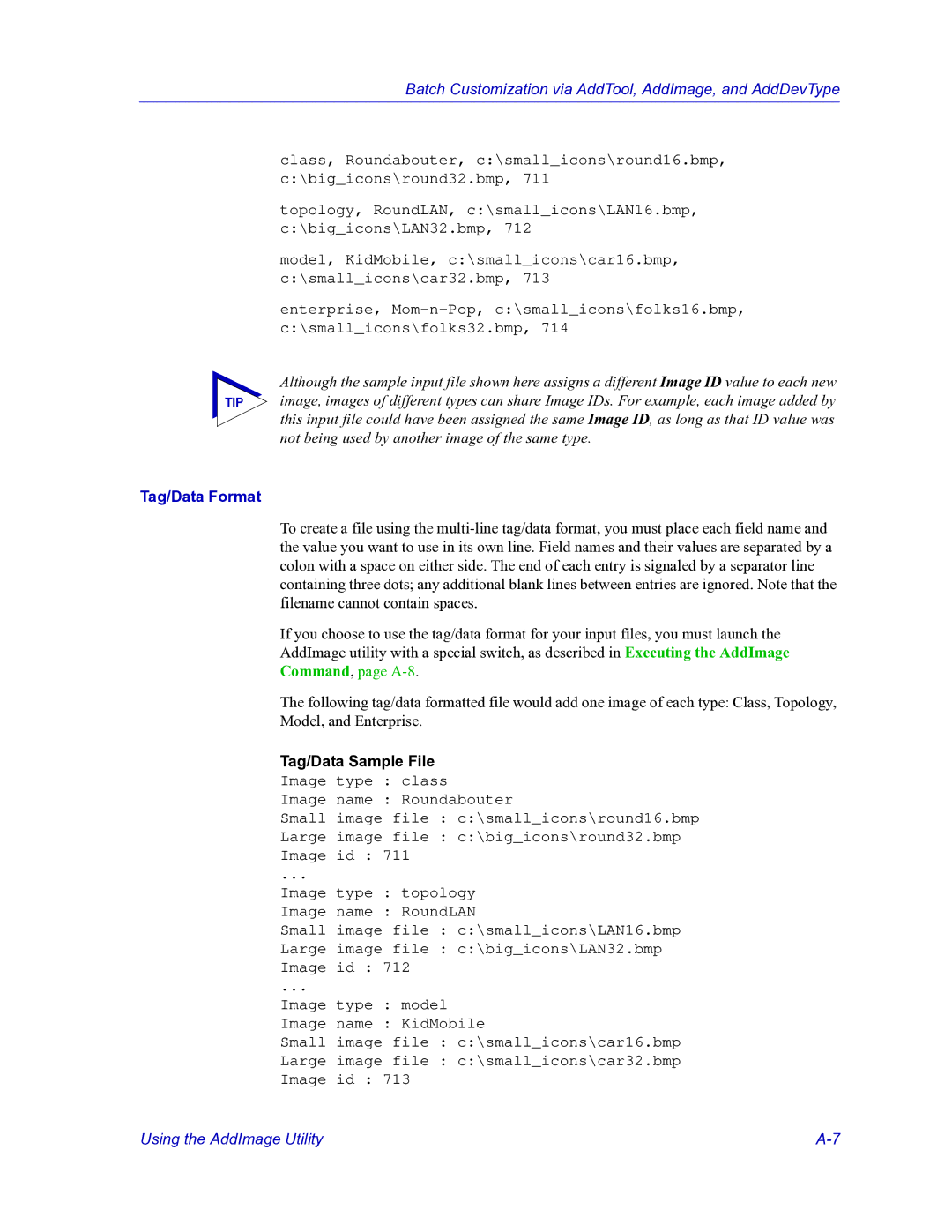 HP Netsight manual Tag/Data Format 