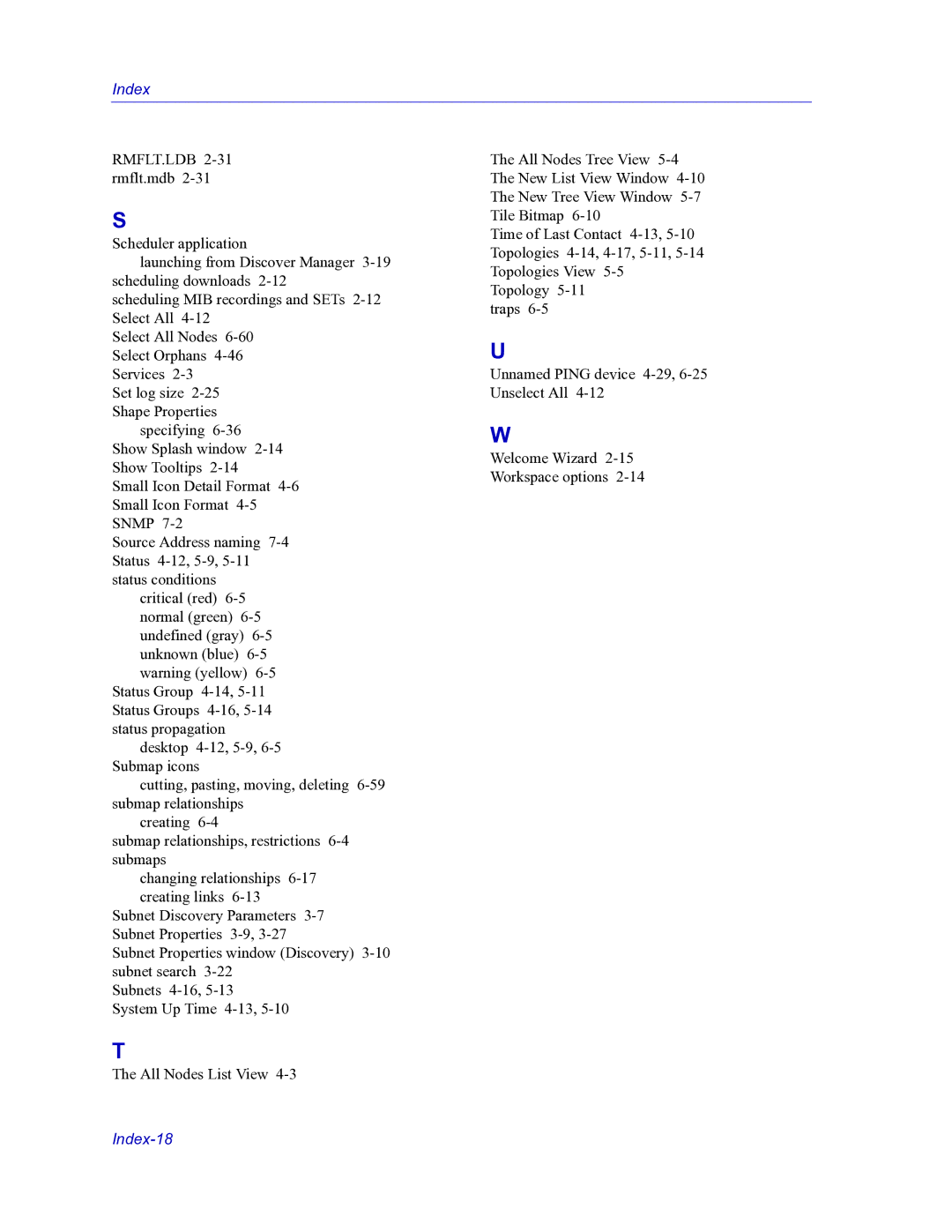 HP Netsight manual Index-18 