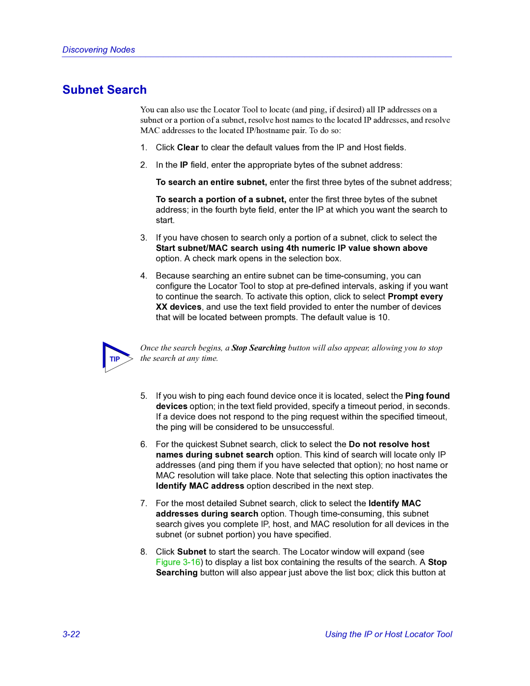 HP Netsight manual Subnet Search 