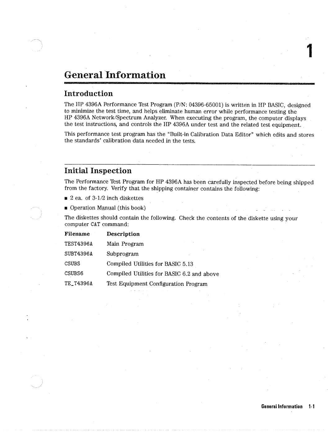 HP Network Hardware 4396A manual 