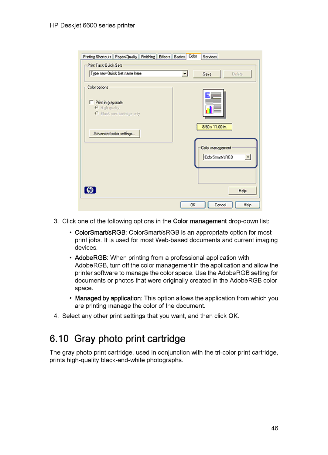 HP Networking 6600 manual Gray photo print cartridge 