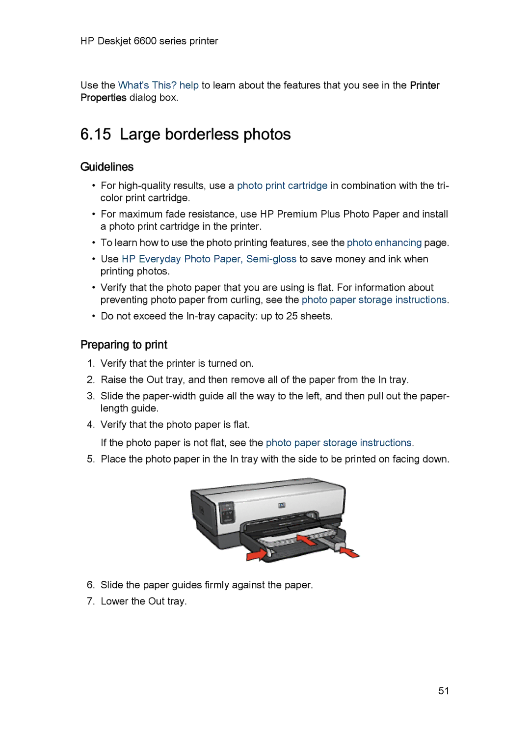 HP Networking 6600 manual Large borderless photos 