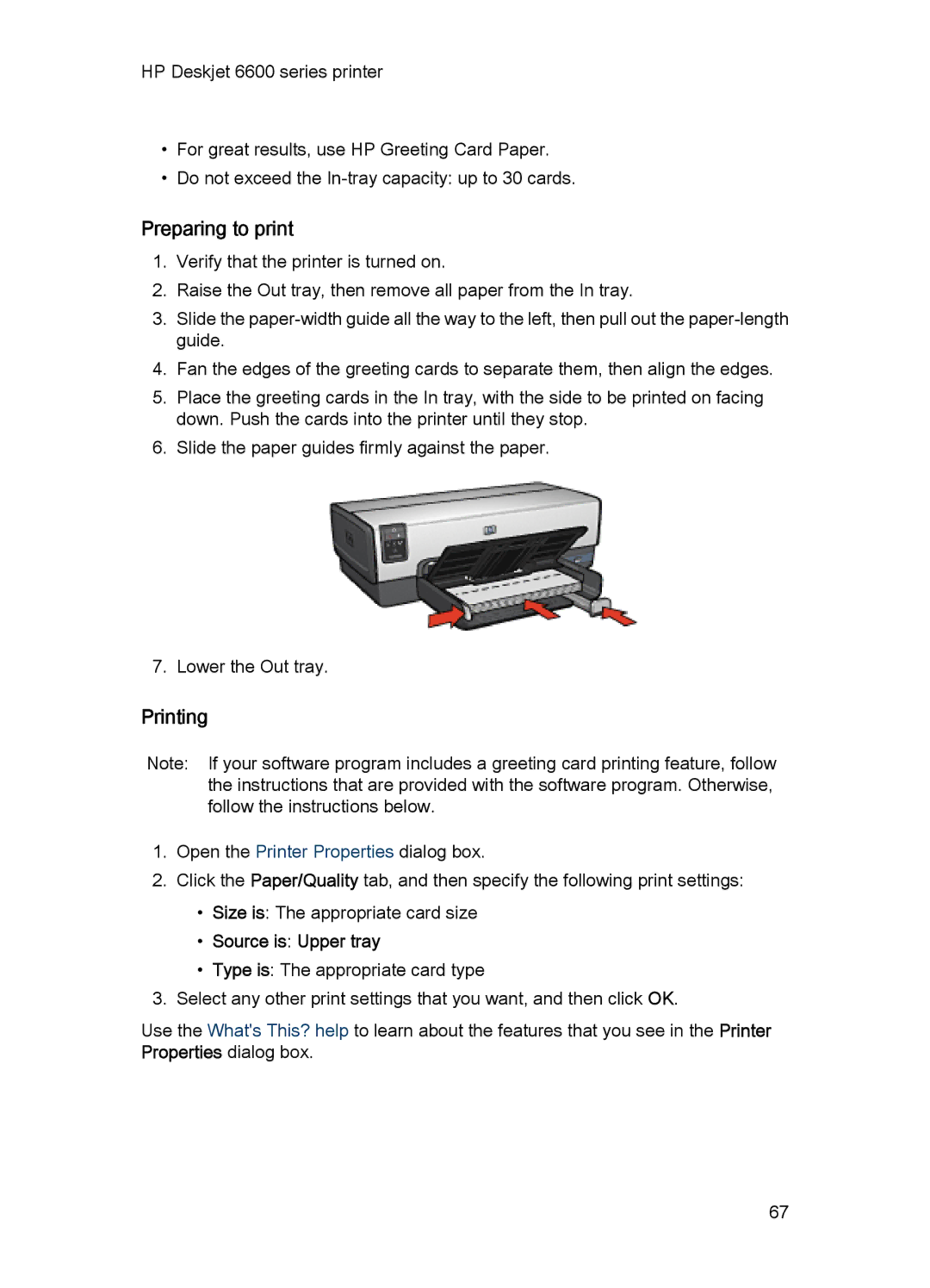 HP Networking 6600 manual Source is Upper tray 