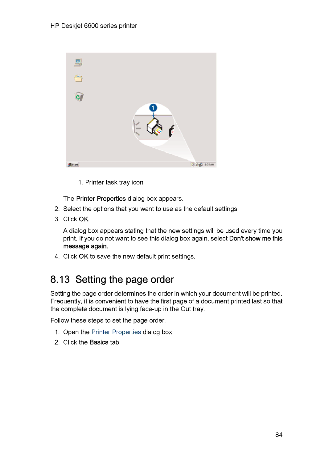 HP Networking 6600 manual Setting the page order 