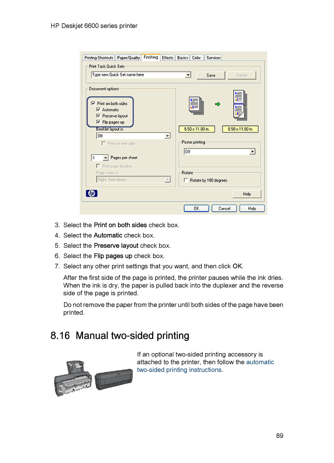 HP Networking 6600 manual Manual two-sided printing 