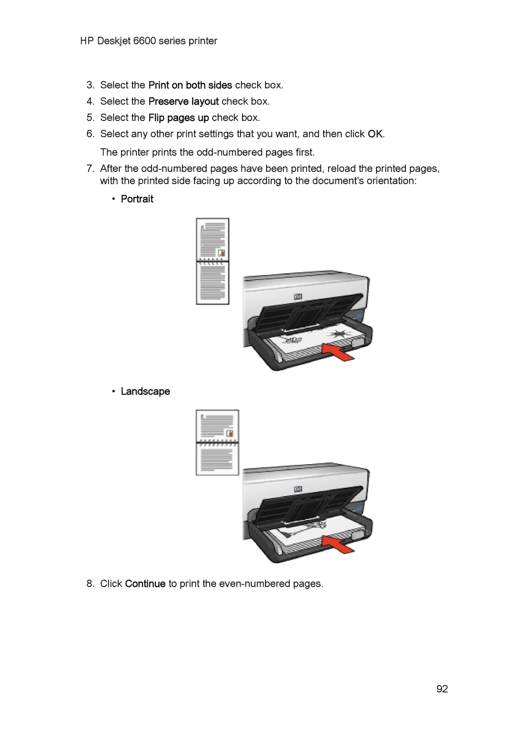 HP Networking 6600 manual Portrait Landscape 