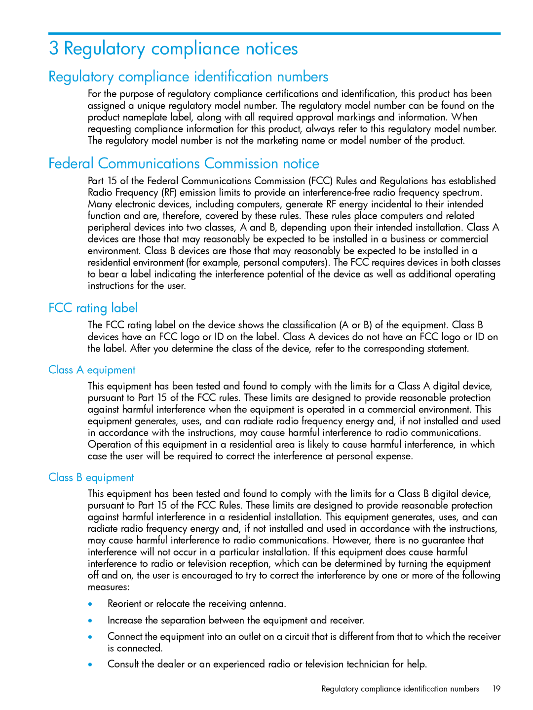 HP Networking Safety and Compliance manual Regulatory compliance notices, Regulatory compliance identification numbers 