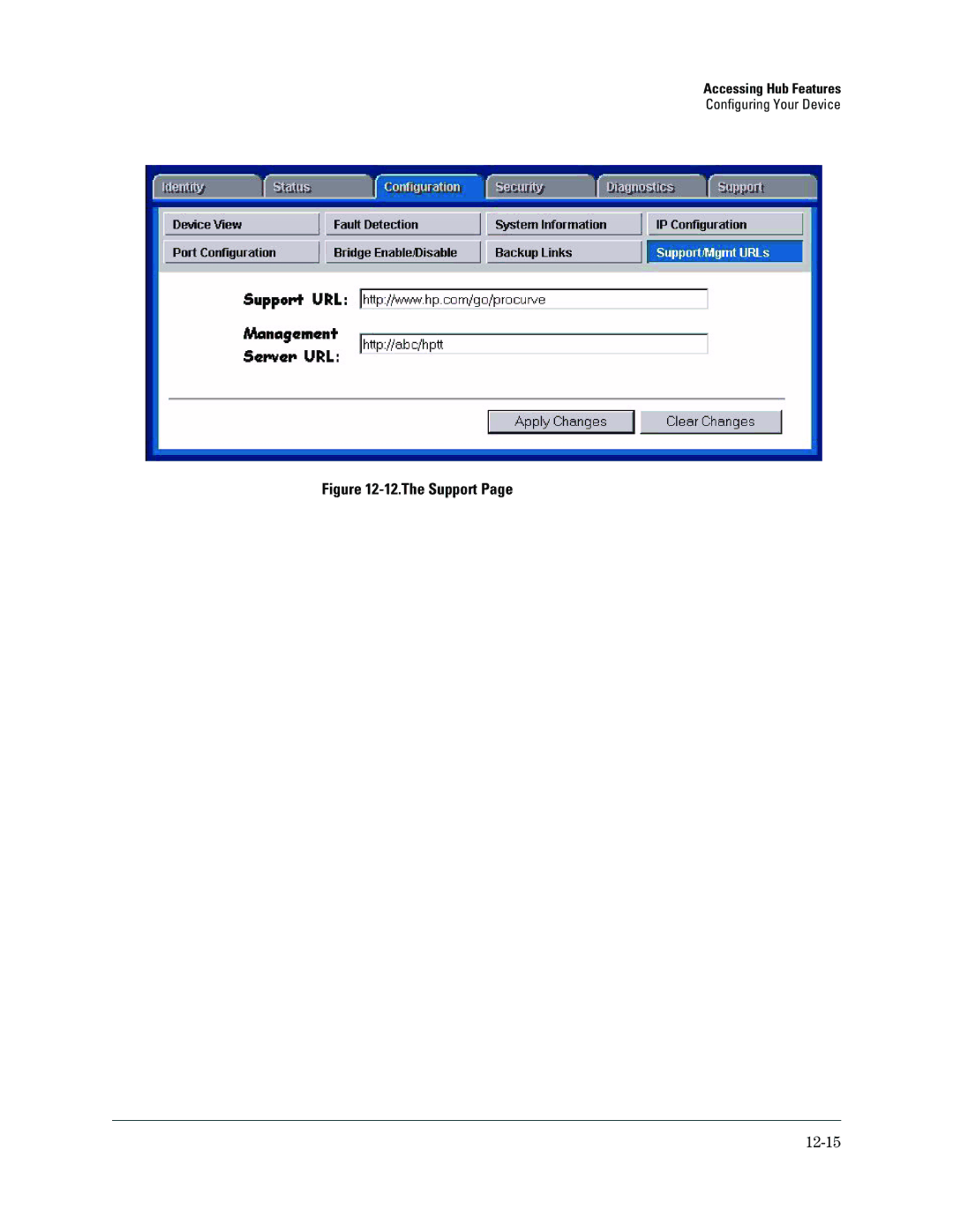 HP Networking TopTool Products manual The Support, 12-15 