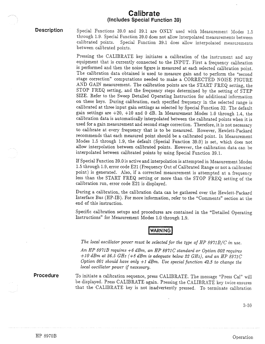 HP Noise Reduction Machine 8970b manual 