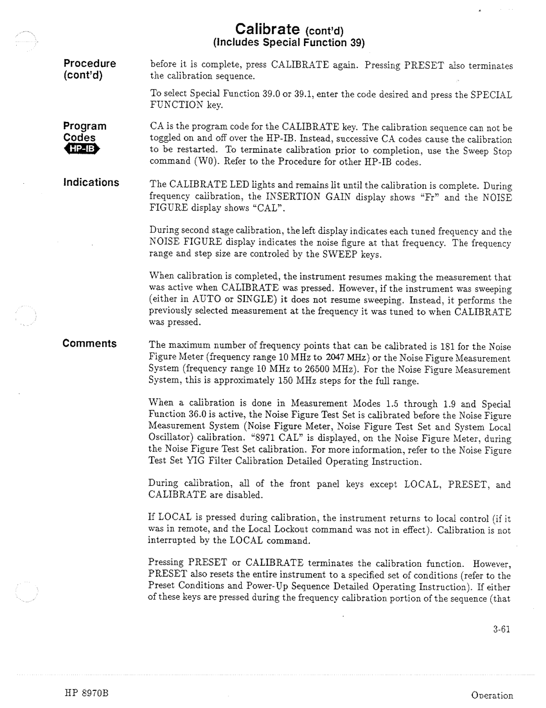 HP Noise Reduction Machine 8970b manual 