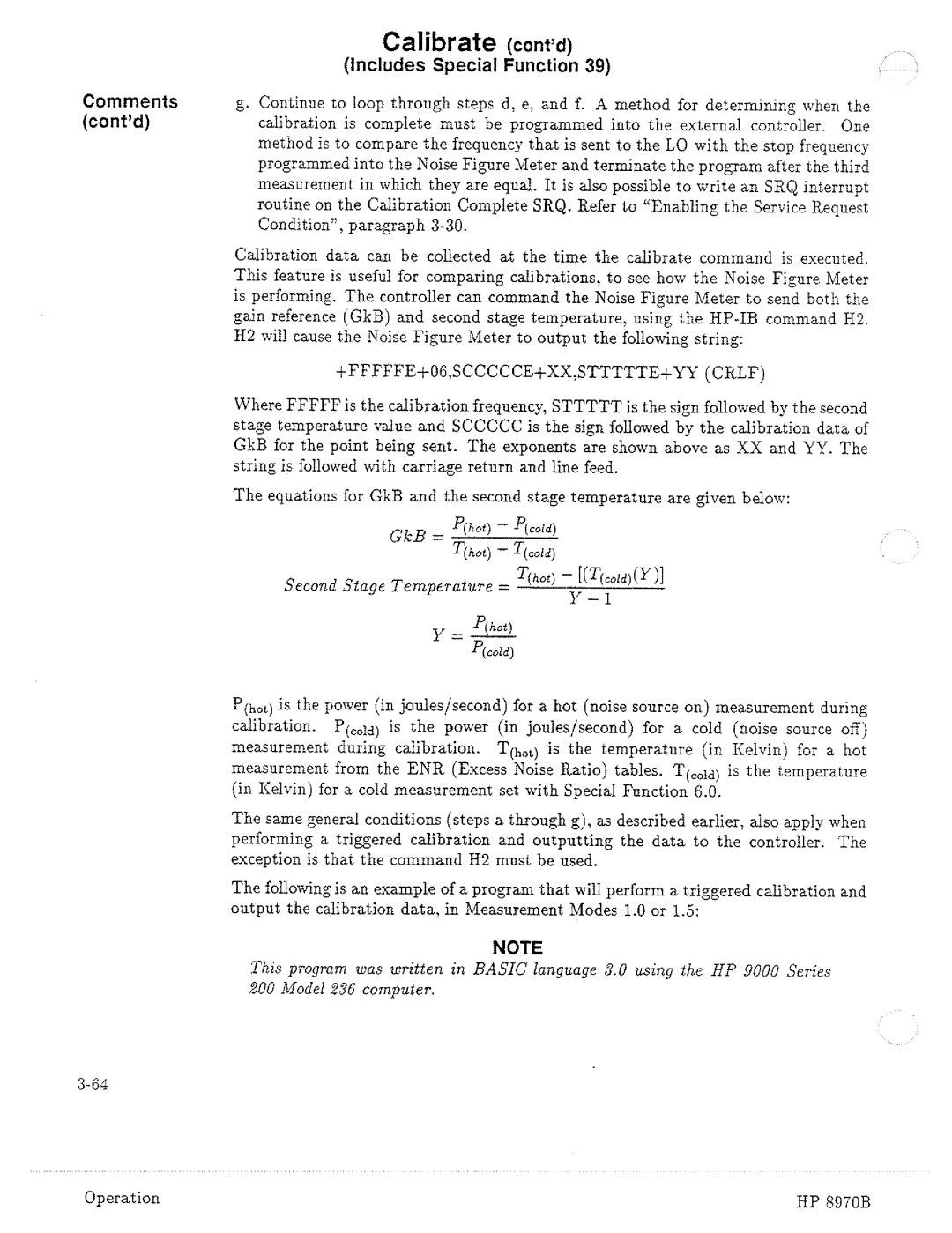 HP Noise Reduction Machine 8970b manual 